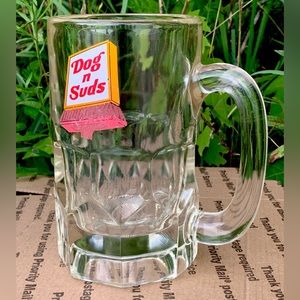 COPY - Vintage Mid Century Heavy Thumb Print DOG N SUDS Rootbeer Mug